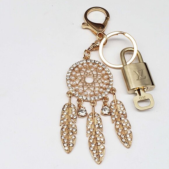 Authentic Louis Vuitton Lock & Key with unbranded Bagcharm, Keycharm, Keychain - Picture 1 of 7